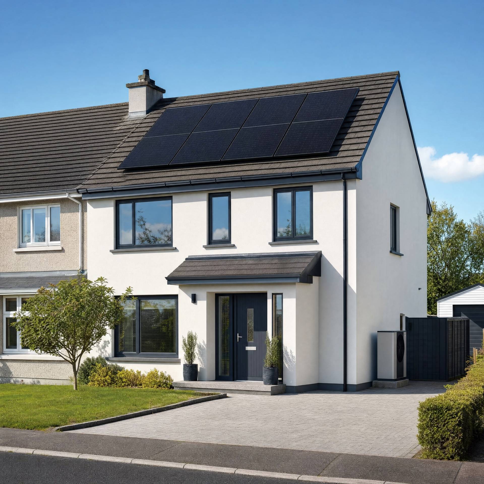 Deep energy retrofit of a Cork home with solar panels and a heat pump